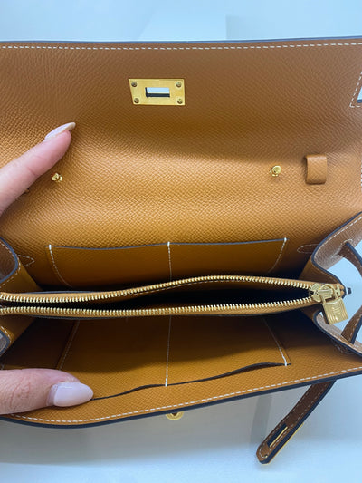 Hermes Clutch Bag Brown