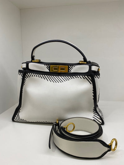 Fendi Handbag White and black