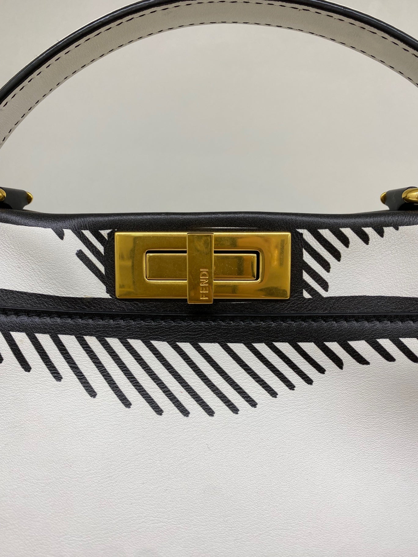 Fendi Handbag White and black