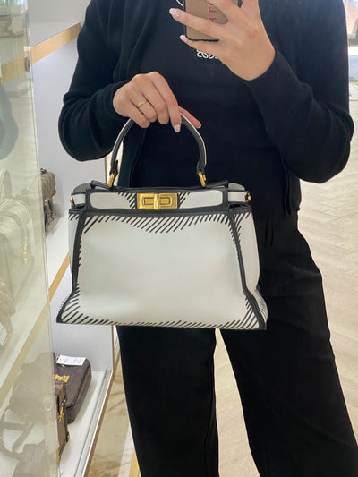 Fendi Handbag White and black