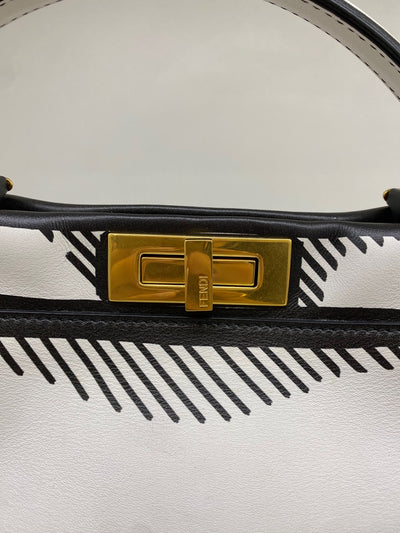 Fendi Handbag White and black