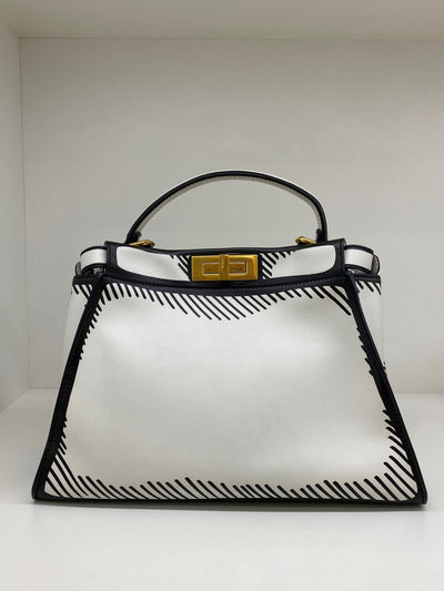 Fendi Handbag White and black