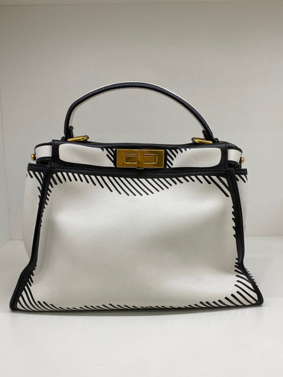 Fendi Handbag White and black