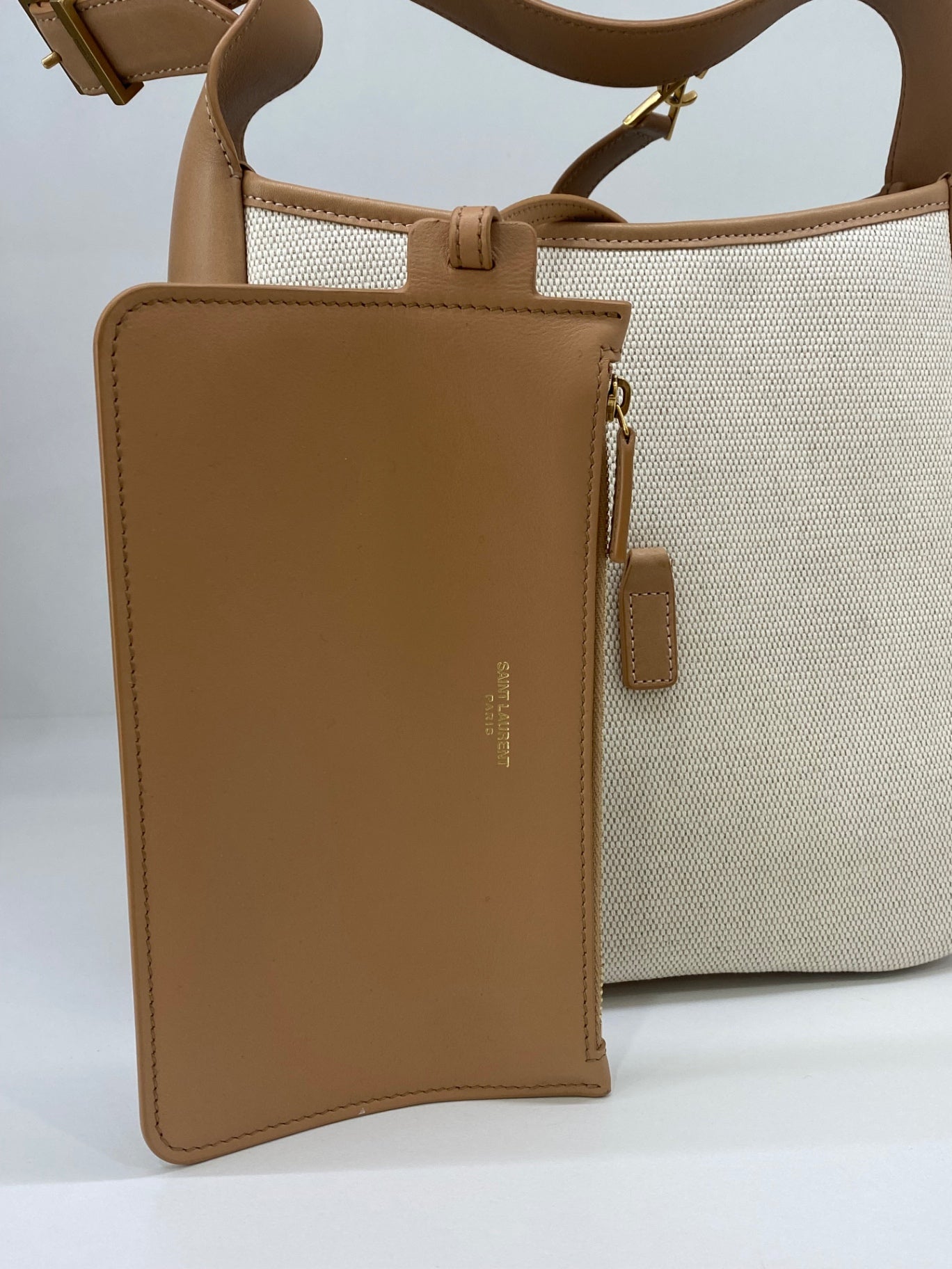 YSL (Saint Laurent) Handbag Beige and tan