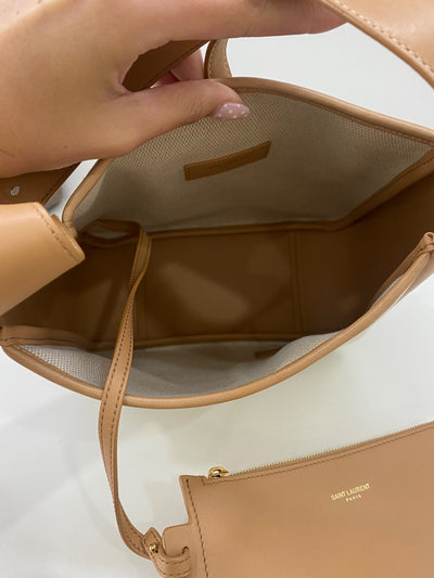 YSL (Saint Laurent) Handbag Beige and tan