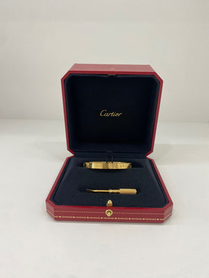 Cartier Love Bangle Yellow Gold Size 16