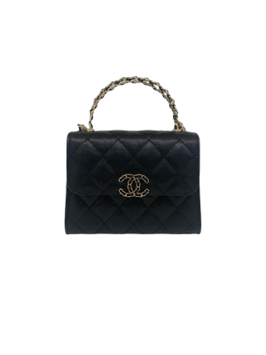 Chanel Mini Square Vanity Black Caviar GHW