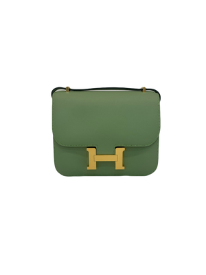 Hermès Constance 18 Swift Vert Criquet GHW