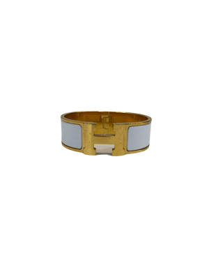 Hermes Clic Clac H Bracelet White Large