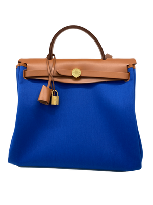 Hermes Her Bag Bleu France GHW