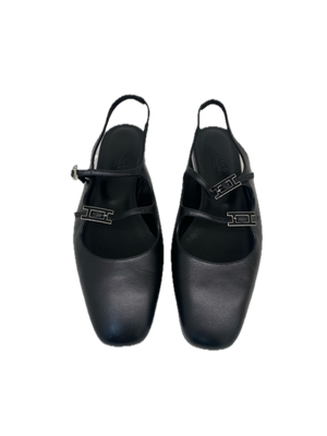Hermes Mila Sling Back Black size 38 1/2