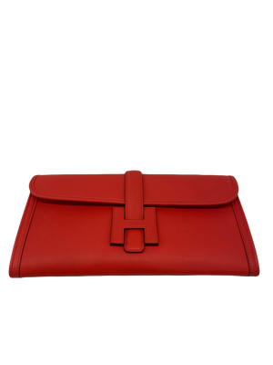 Hermès Jige Elan 29 Clutch Swift Rouge Tomate
