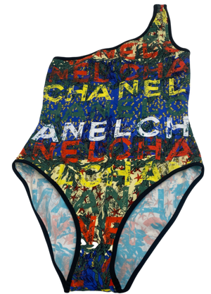 Chanel One Shoulder COCO Beach Swimsuit