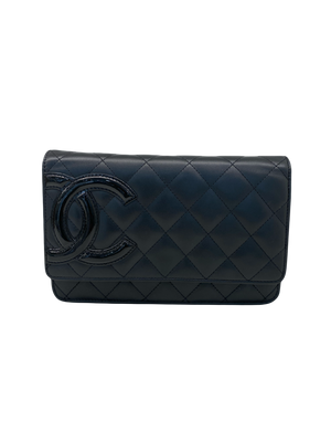 Chanel WOC Black With Patent CC