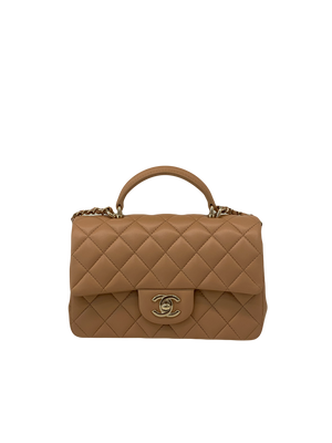 Chanel Top Handle Beige GHW