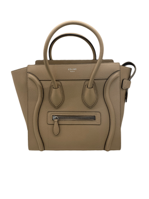 Celine Luggage Tote Beige SHW
