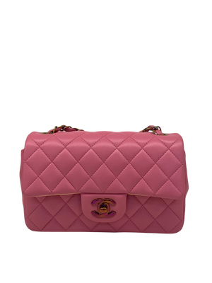Chanel Mini Rectangle Classic Flap Pink