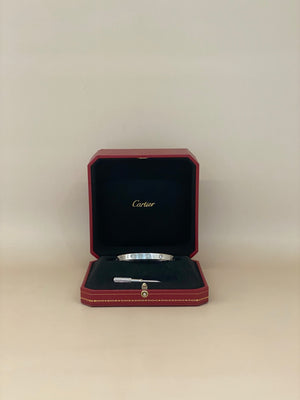Cartier Love Bangle WG 4 Diamonds Size 17