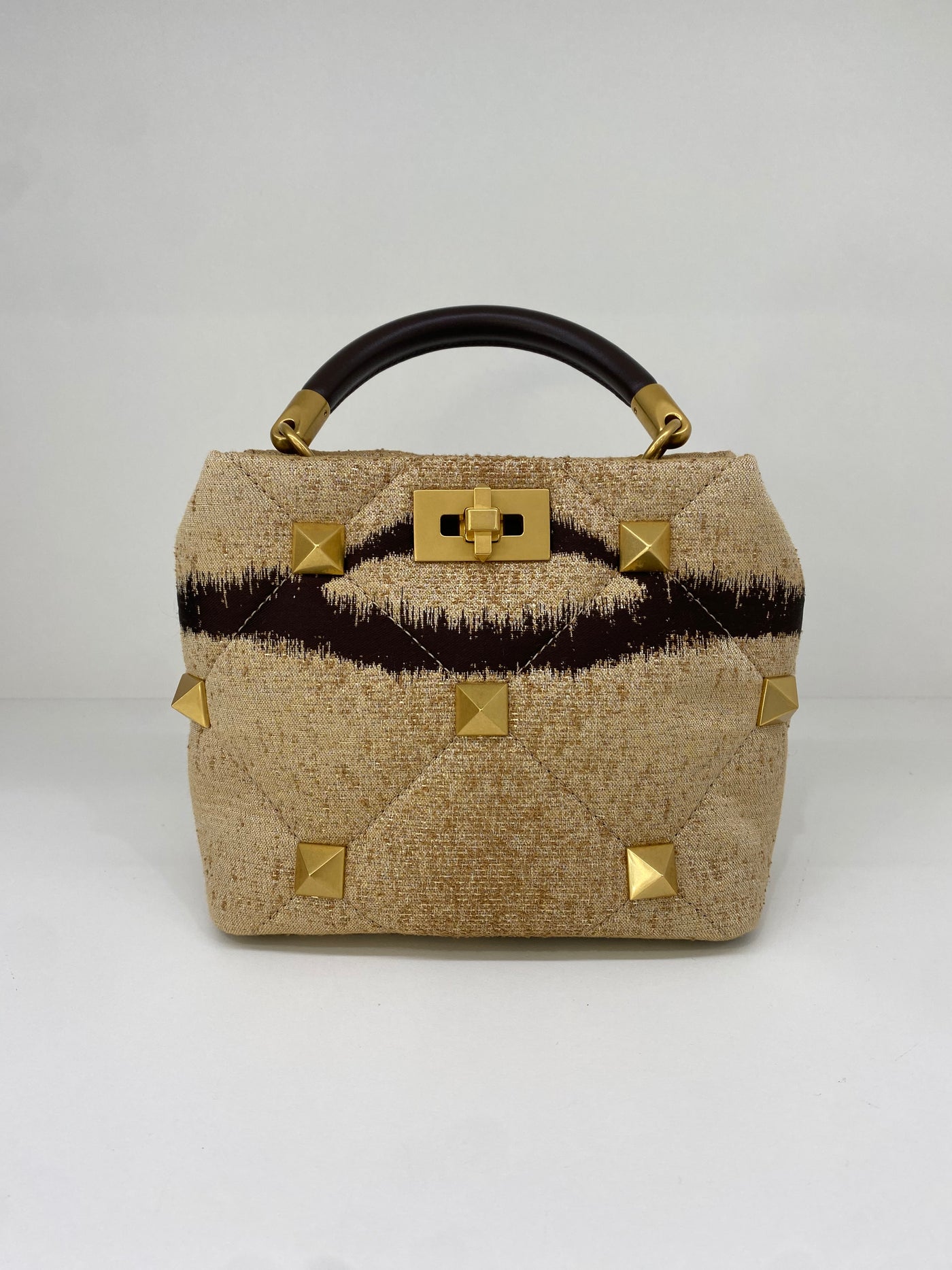 Valentino Roman Stud The Handle Small Canvas