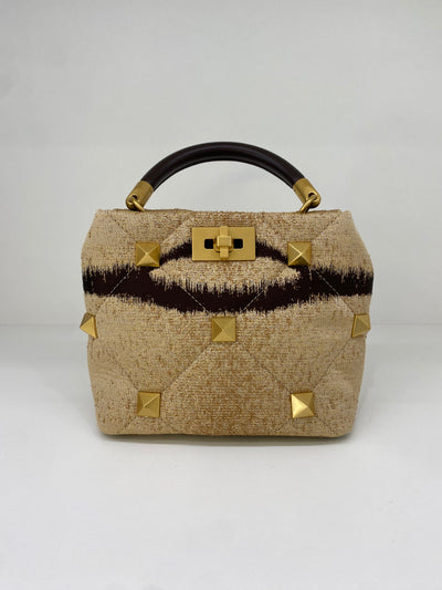 Valentino Roman Stud The Handle Small Canvas
