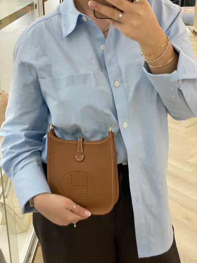 Hermès Mini Evelyne Gold Togo GHW