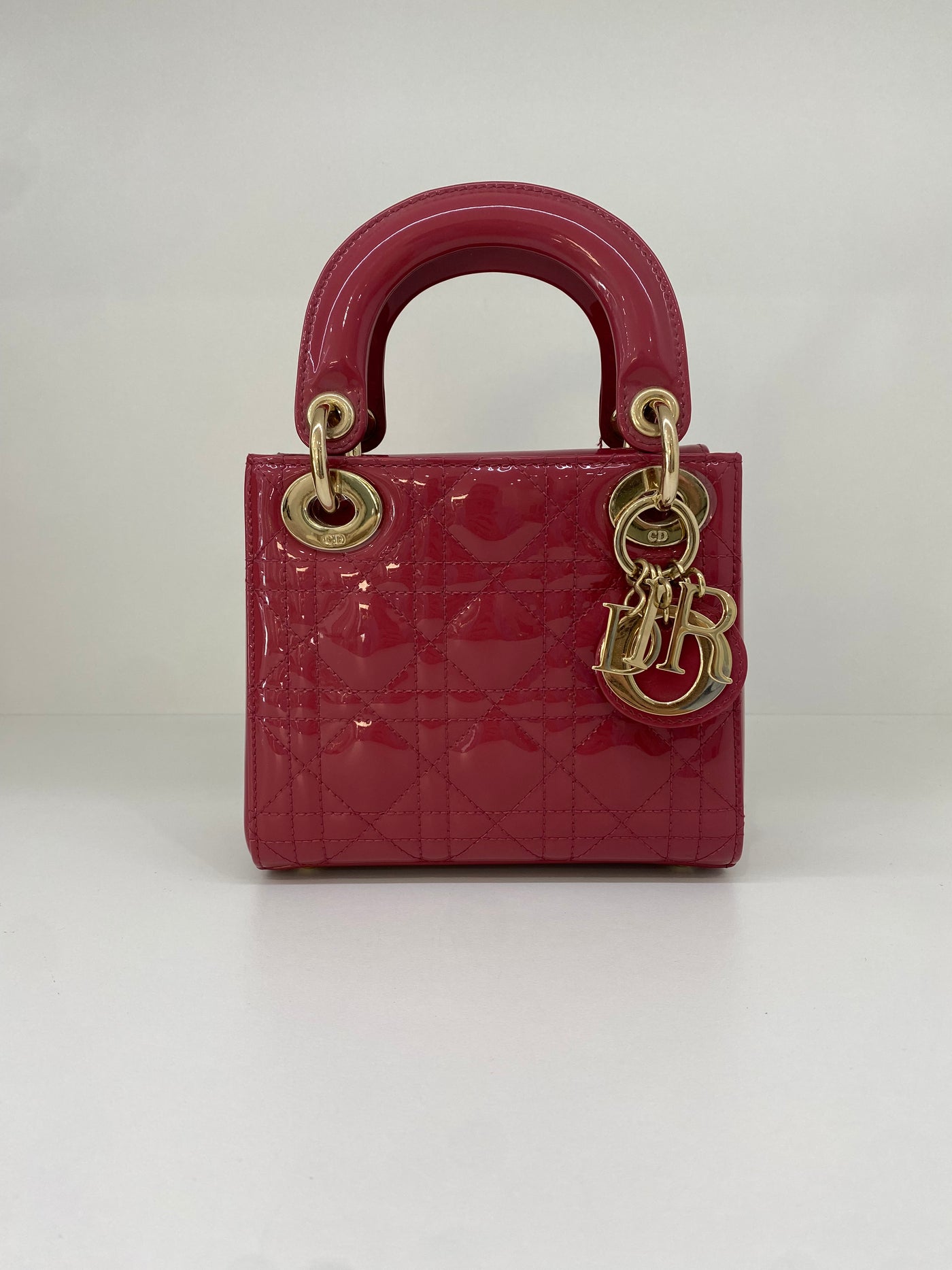 Christian Dior Lady Dior Small Rose Pink Patent