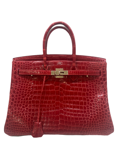 Hermes Birkin 35 - Red Alligator PHW 2011