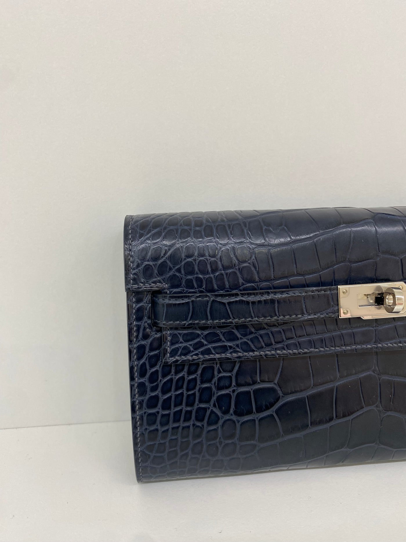 Hermes Kelly to go Alligator Blue Indigo PHW