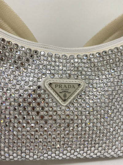 Prada Re Edition White Crystal Bag