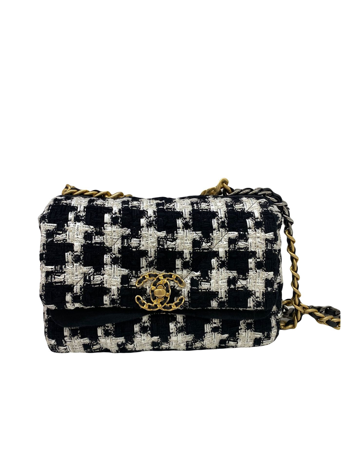 Chanel 19 bag small - Tweed houndstooth