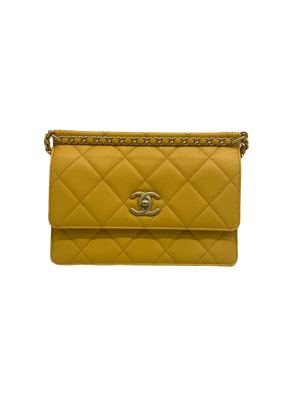 Chanel Square Flap Small Yellow GHW