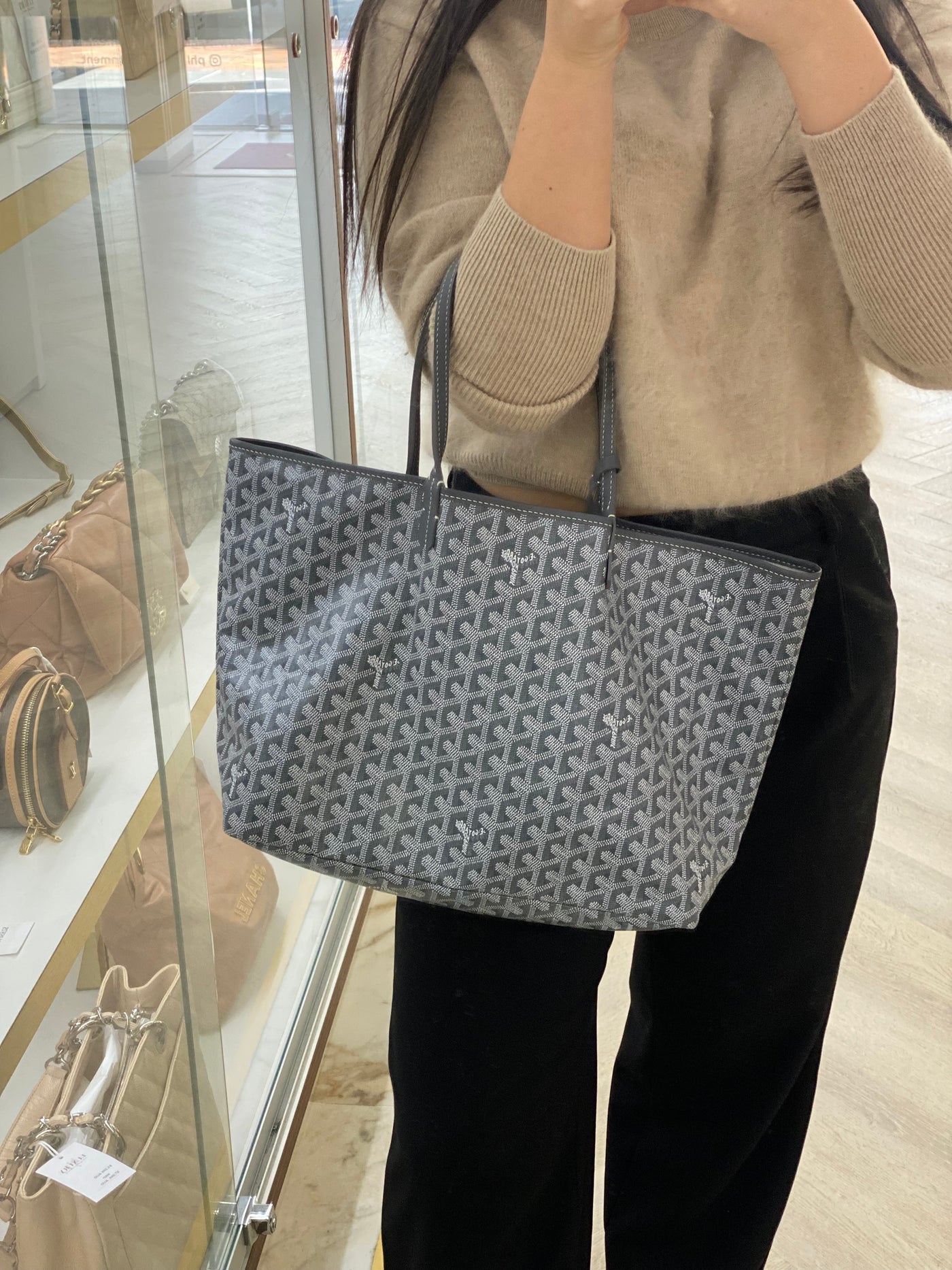 Goyard St Louis Tote PM Grey