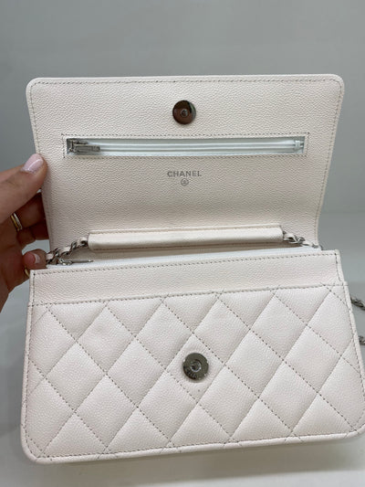 Chanel WOC White Caviar SHW