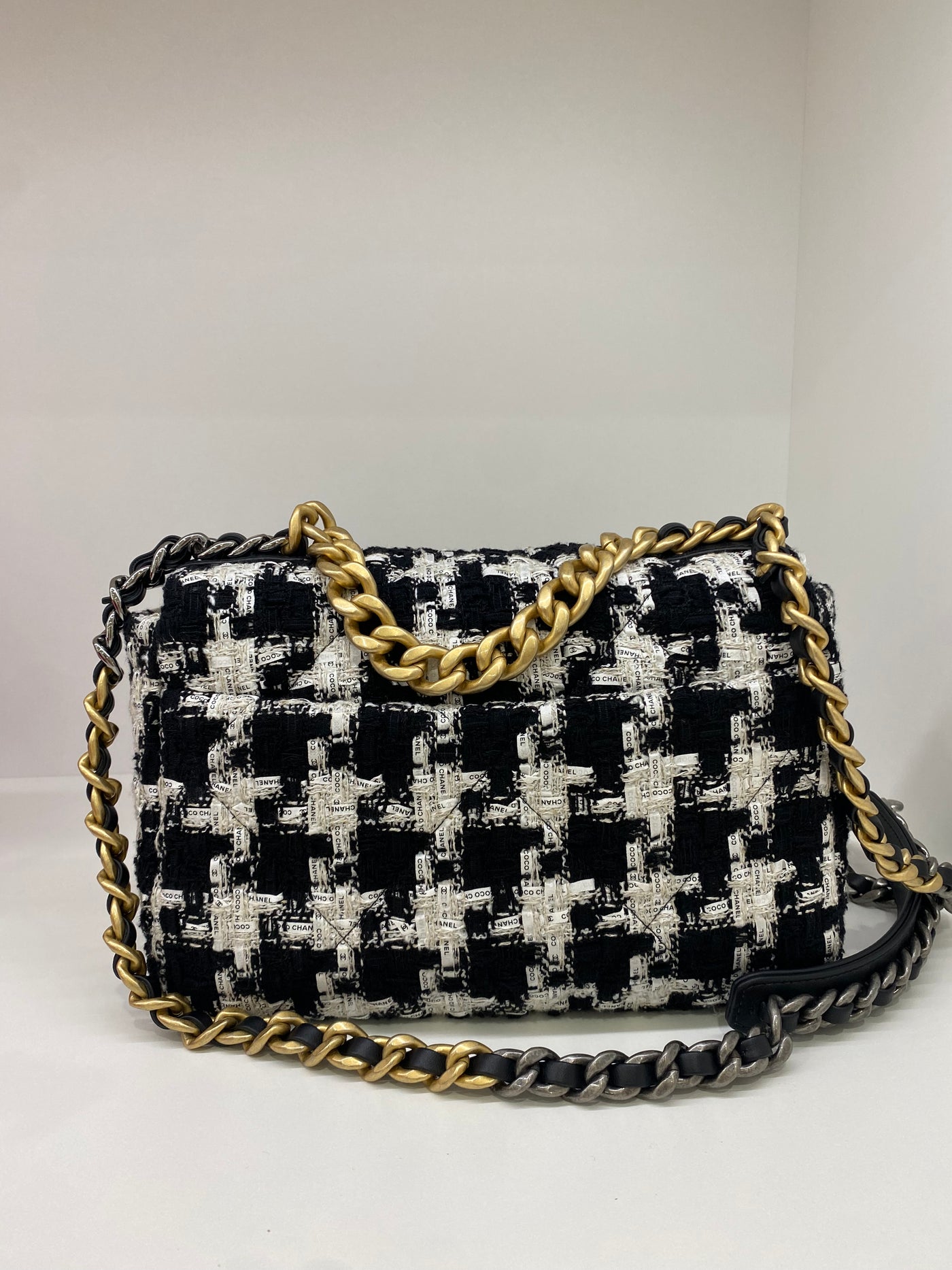 Chanel 19 bag small - Tweed houndstooth