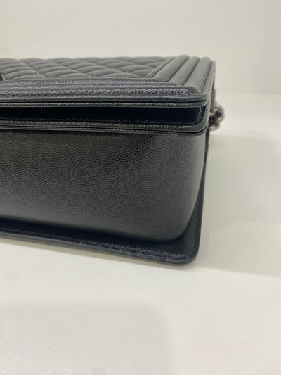 Chanel Boy Bag Black Large Caviar SHW