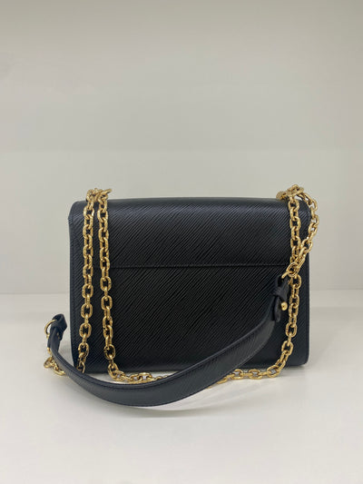 Louis Vuitton Twist MM Bag Black GHW