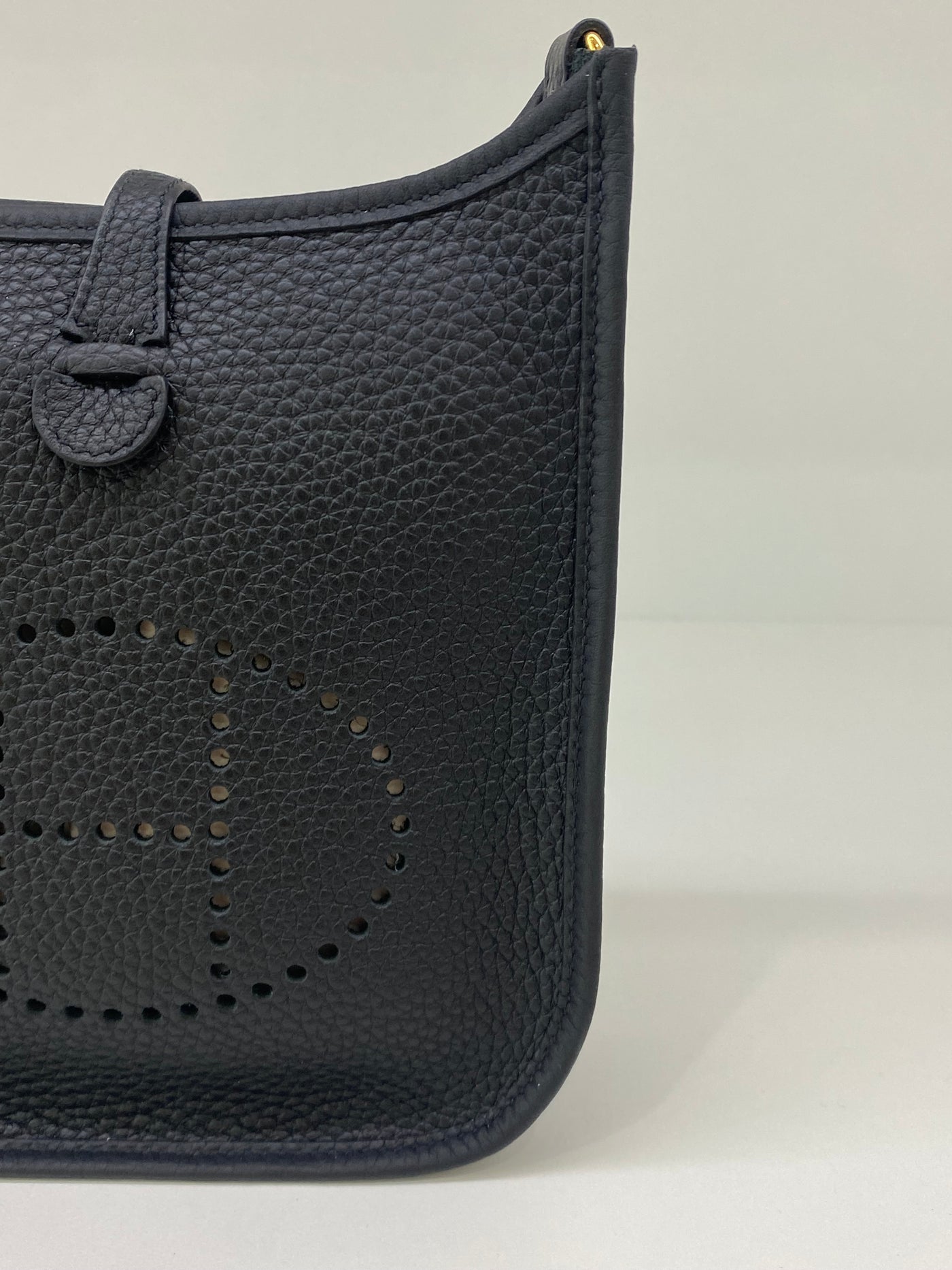 Hermes Mini Evelyne Black GHW