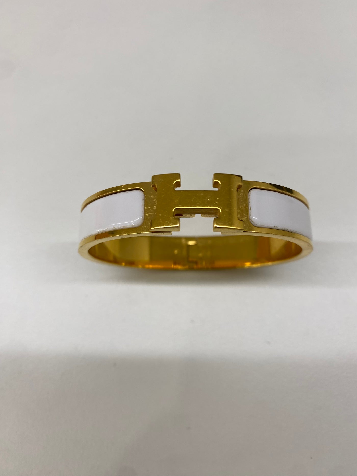 Hermès Clic H Bracelet Gold and Blanc – PH Luxury Consignment