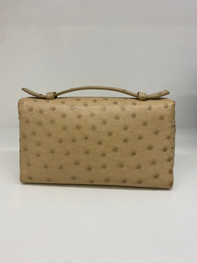 Loro Piana L19 Pouch Ostrich Beige SHW
