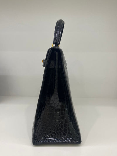 Hermes Kelly 32 Black Alligator GHW (1994)