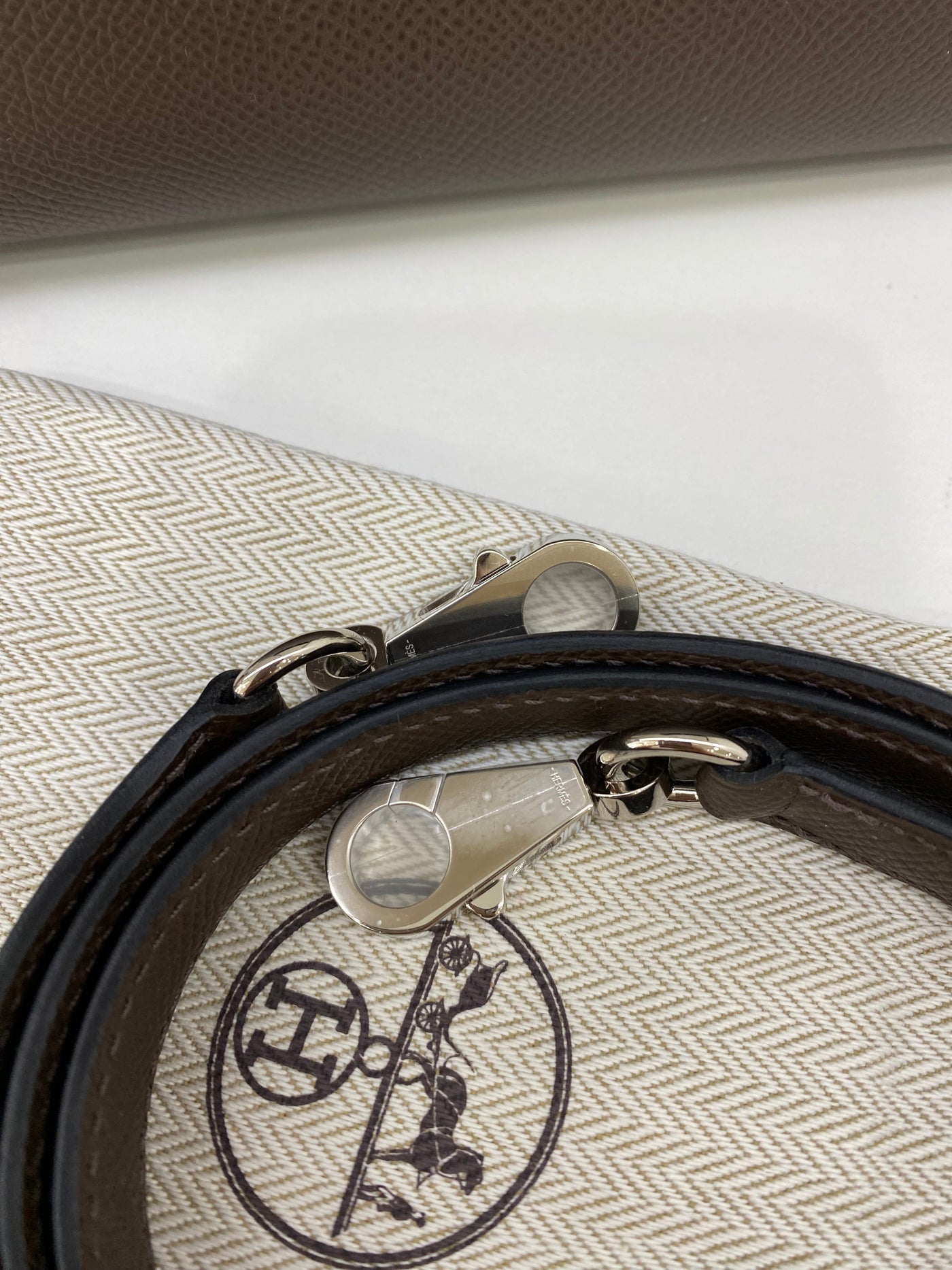 Hermes Kelly 25 Sellier Epsom Ecorce PHW