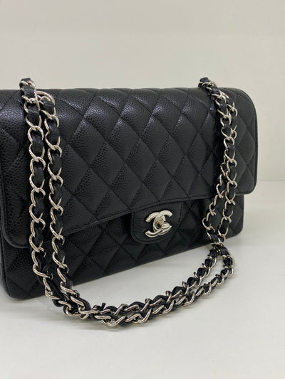 Chanel Classic Flap Medium Black Caviar SHW