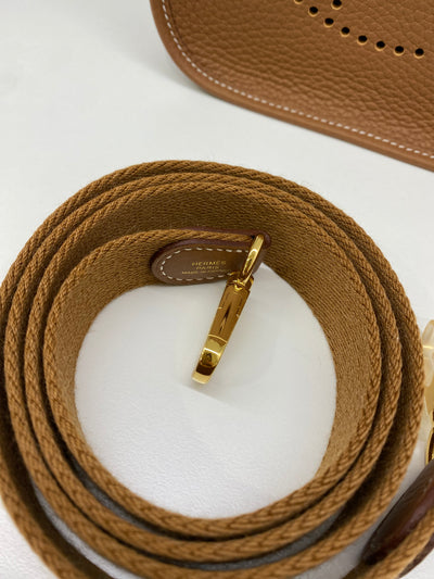 Hermès Mini Evelyne Gold Togo GHW