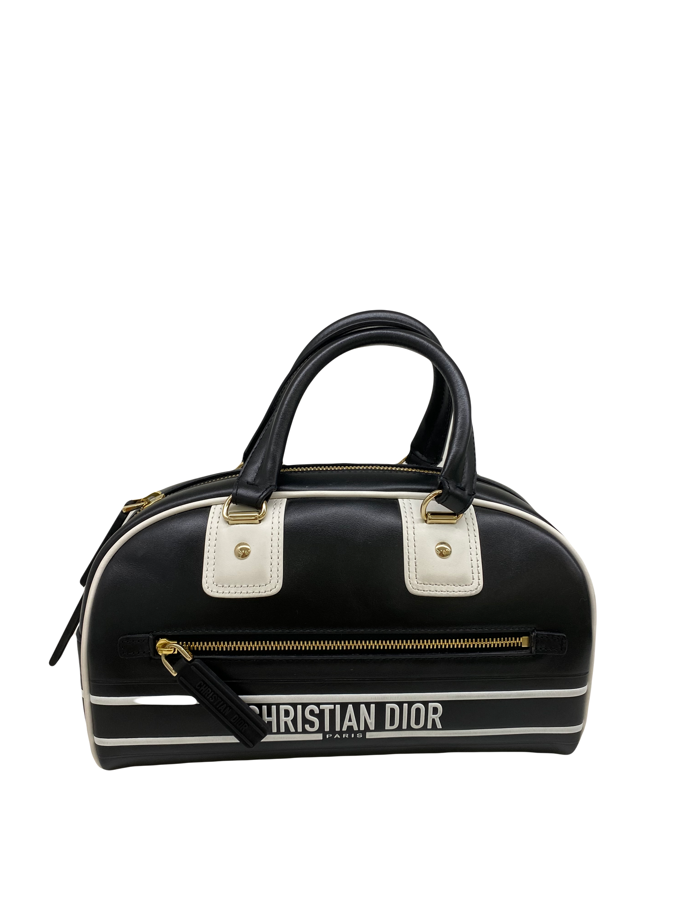 Christian Dior Bowling Bag - White & Black