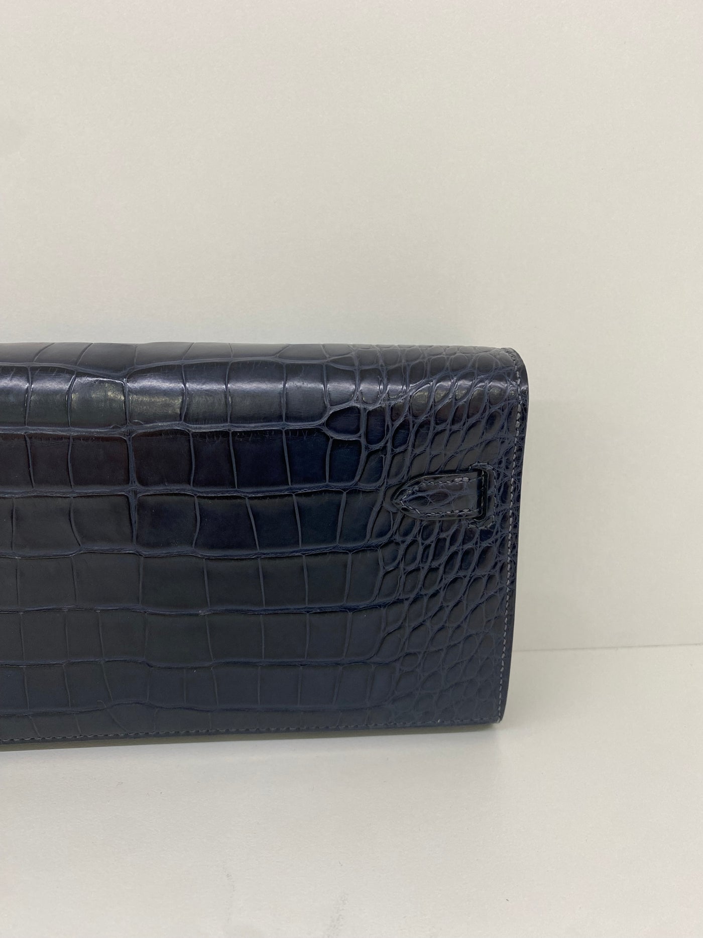 Hermes Kelly to go Alligator Blue Indigo PHW