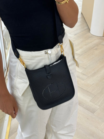 Hermes Mini Evelyne Black GHW