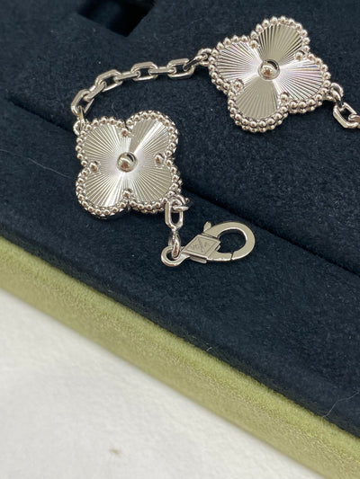 Van Cleef & Arpels 5 Motif Alhambra Bracelet White Gold
