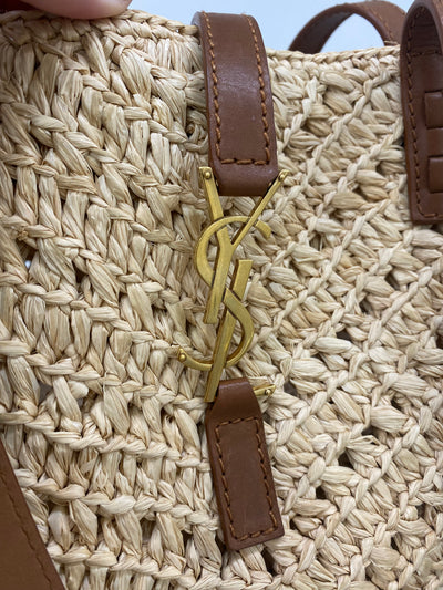 Saint Laurent Panier Raffia Tote