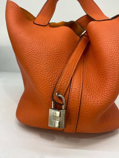 Hermes Picotin 22 Orange Poppy PHW