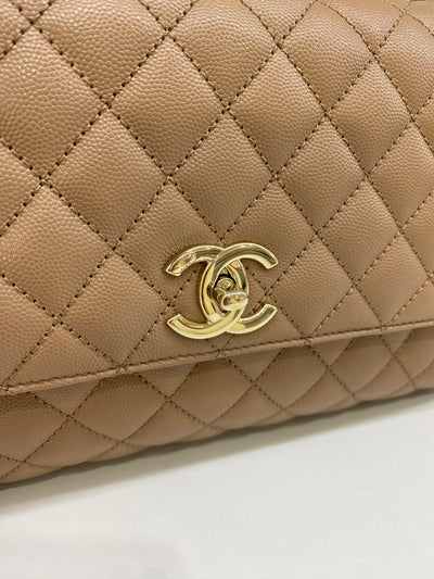 Chanel Coco Handle Medium Blush/Beige